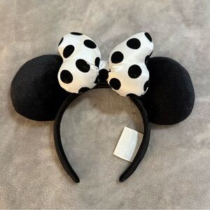 Disney Minnie Mouse Polka Dot Ears Headband – Black & White